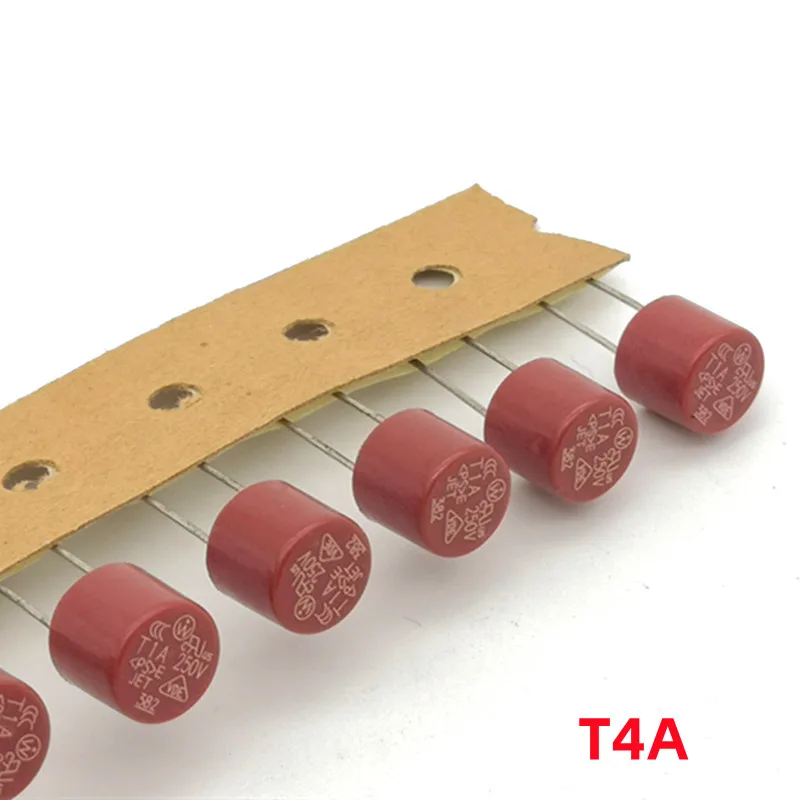 

(10 pcs/lot) T4A 250V TR5 Slow Blow Subminiature Fuse, UL VDE RoHS Approved, T4A, 4Amp.