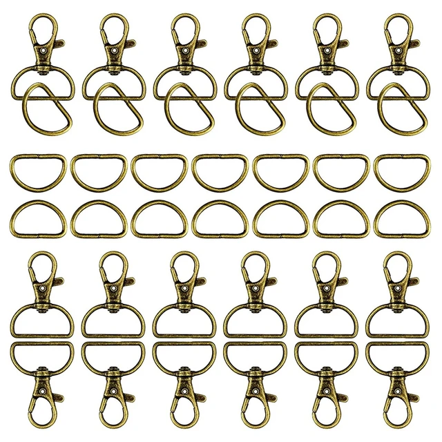 70pcs Swivel Clasps Lanyard Snap Hooks with Key Rings Key Chain Clip Hooks Lobster  Claw Clasps for Keychains Jewelry - AliExpress