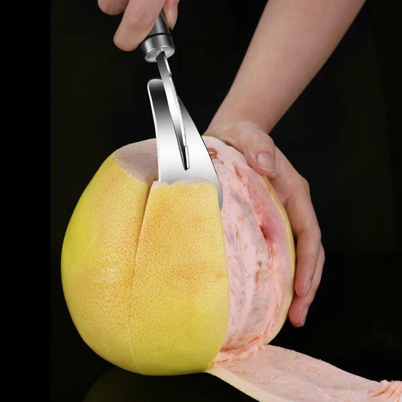 Orange Peeler Stainless Steel Orange Grapefruit Peeler Practical Fruit Opener Skinning Knife Vegetables Peeling Cutter Kitchen Supplies