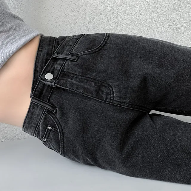 ZOENOVA jean femmes pantalon à jambes larges maman Femme noir bleu jean taille haute Femme pantalon 2023 vêtements pantalons Spodnie Damskie 1