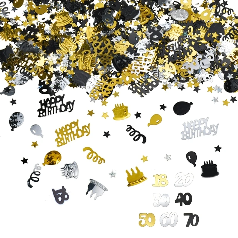 

Birthday Party Decor Gold Glitter Confettis Birthday Party Confettis 667A