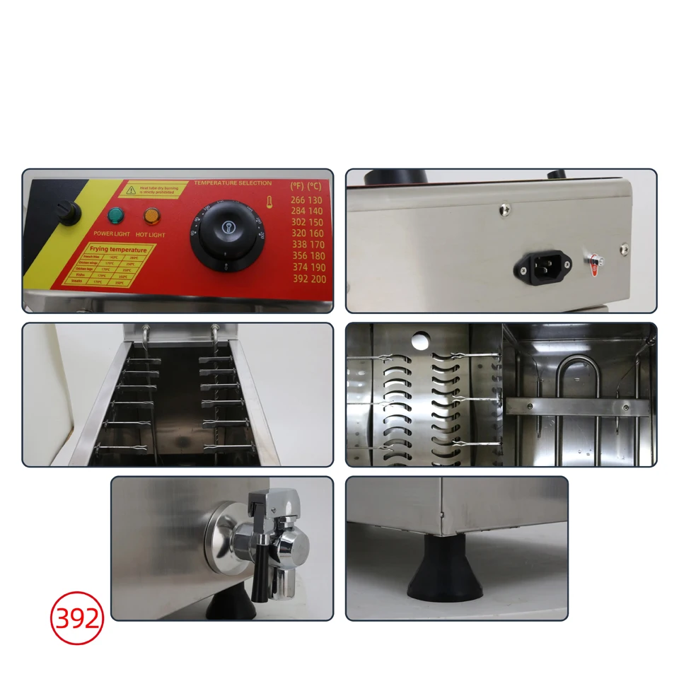 3KW Commercial Automatic Cheese Hot Dog Sticks Fryer Electric Korean Mozzarella Corn Dog Fryer Machine 21L Electric 5