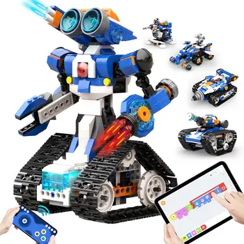 Apitor STEAM Robot Toy 6-in-1 Robot Building Kit for Boys Age 8-12 Remote Control Coding Toys Educational Robotics Gift for Kids 1