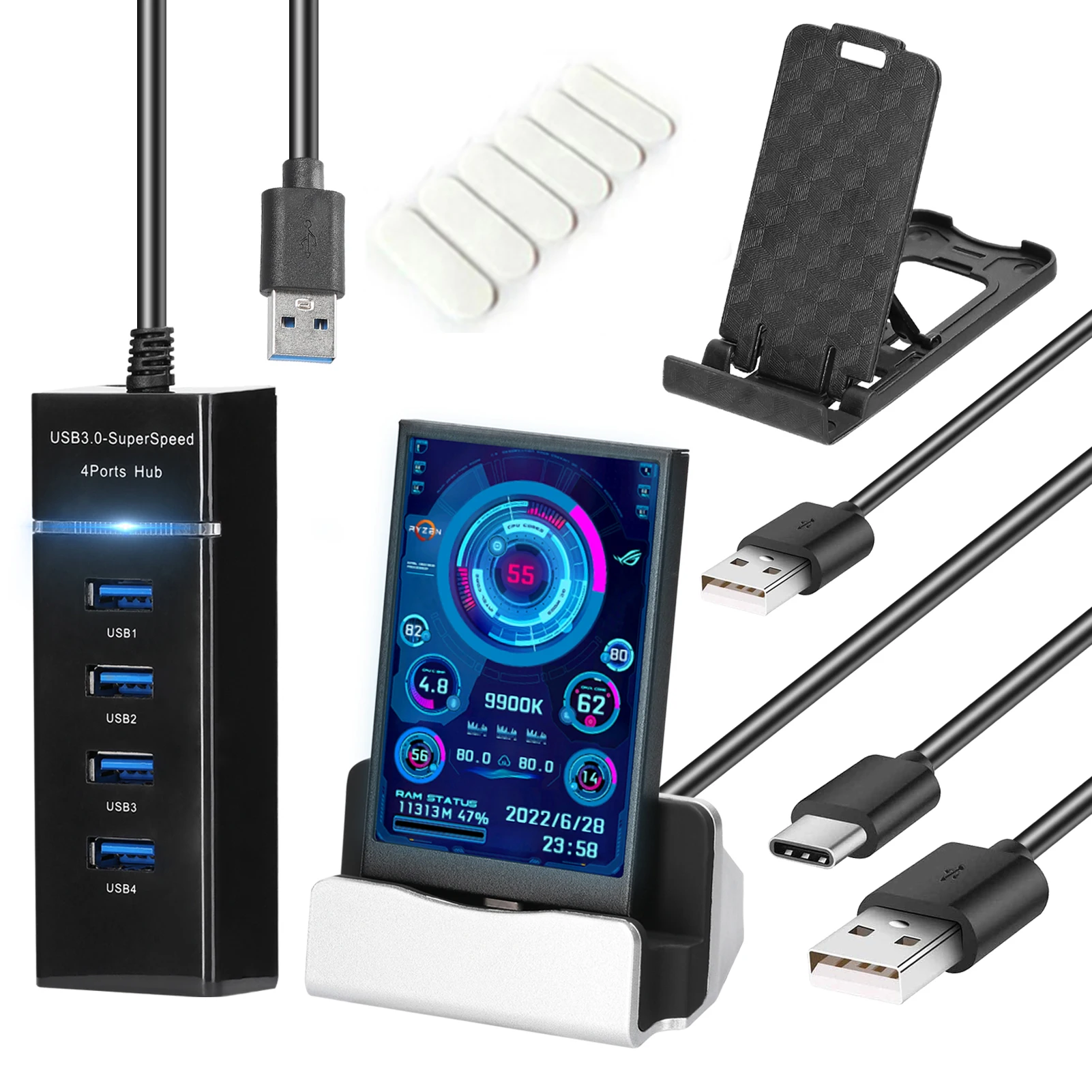  USB cŸ ǻ  CPU GPU RAM HDD DIY ǻ  ÷, ˷̴ ձ 3.5 ġ IPS PC ̴ ITX ̽