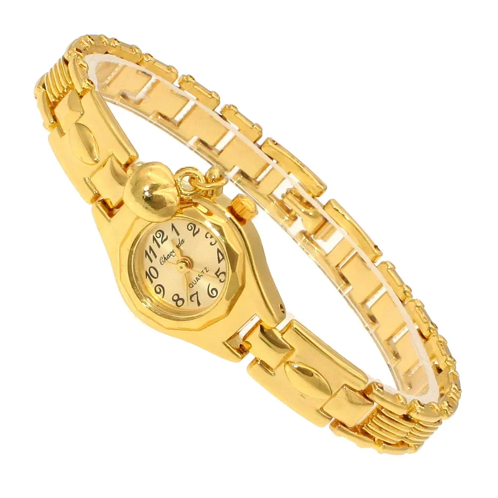 ساعة فاخرة مرصعة بأحجار الراين للنساء ، ساعة يد كو...