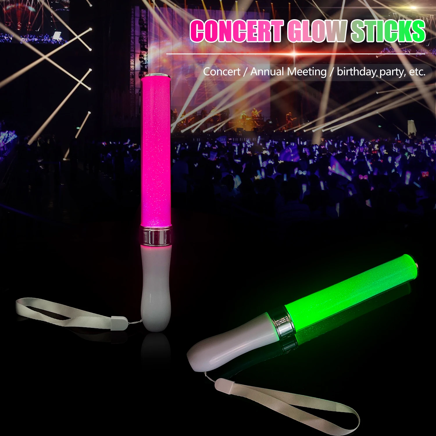 3W15 color button control battery powered glow stick suitable for concerts birthdays parties nightclubs holiday celebrations