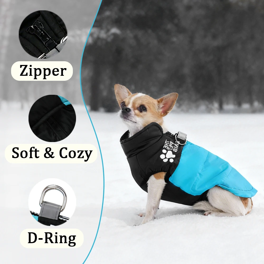 Manteau Réfléchissant Chien Hiver THE PET FANS | Veste Chaude Coupe-Vent pour Petits et Grands Chiens - 2025 - Doglovedesign : Vêtement et accessoires pour chiens