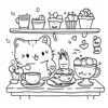 COZY CAT Bold-easy Patterns Coloring Book for Adults Cute Drawing Book Perfect Gift for Party and Birthday 5