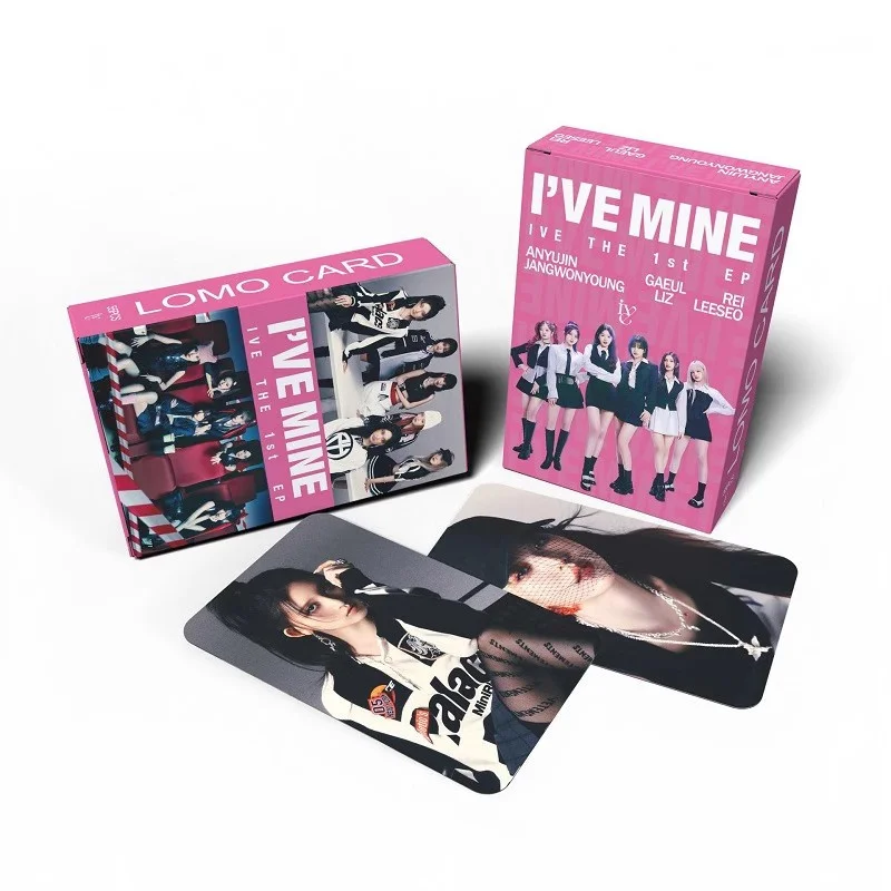 

Новый альбом KPOP IVE, 55 шт./комплект, Ihas MINE Lomo Card Group, Wonyoung, LIZ Рей, веер, девушка, коллекционная Подарочная открытка, фотооткрытка