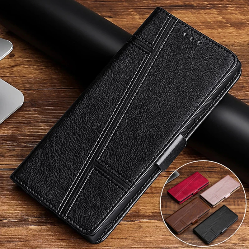 Luxury Leather Wallet Phone Case with Magnetic Holder
