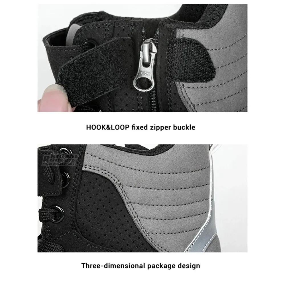 Men Motorcycle Boots Breathable Anti-fall Rider Road Racing Casual Shoes Shift Gear Rubber Sole Reflective Motorbike Shoes motorcycle shoes,motorcycle boots