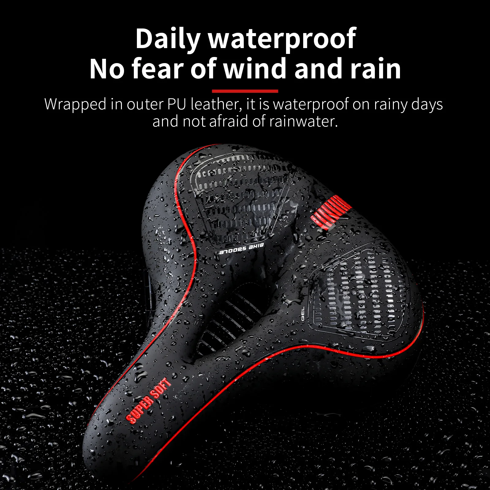 TOSUOD Thicken PU Soft Racing Saddle Breathable Rainproof MTB Road Bike - Image 6