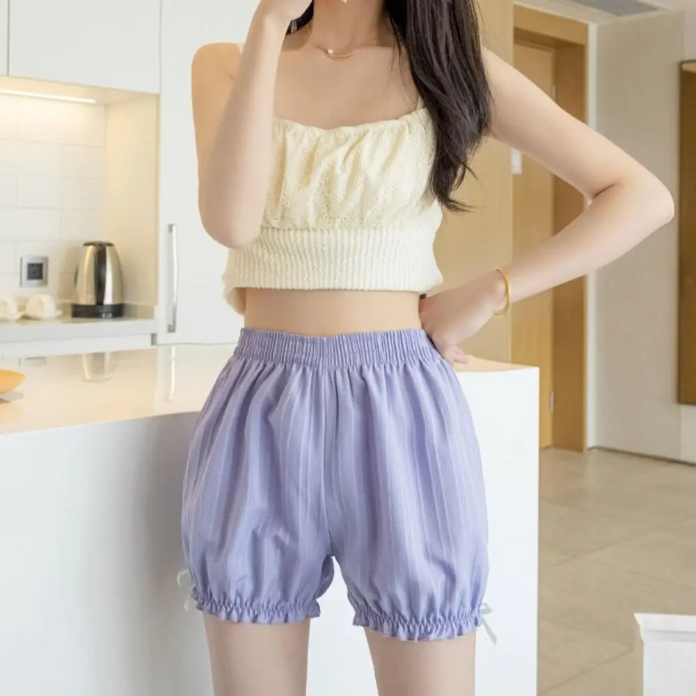 

Underskirt Shorts Underpants JK Loose High Waist Plus Size Lantern Panties Women Pumpkin Shorts Bowknot Safety Pants