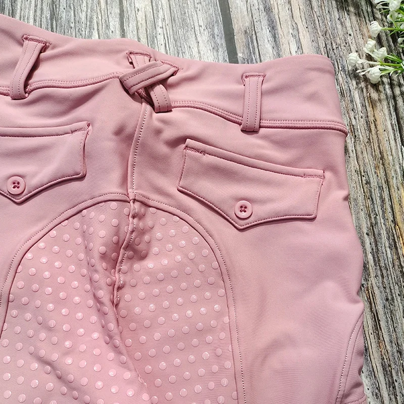 MXLLINA Pink Riding Pants for Girls Full Seat Silicone Horse Equestrian Breeches Kids Anti-Pilling Horseback Riding Leggings 4