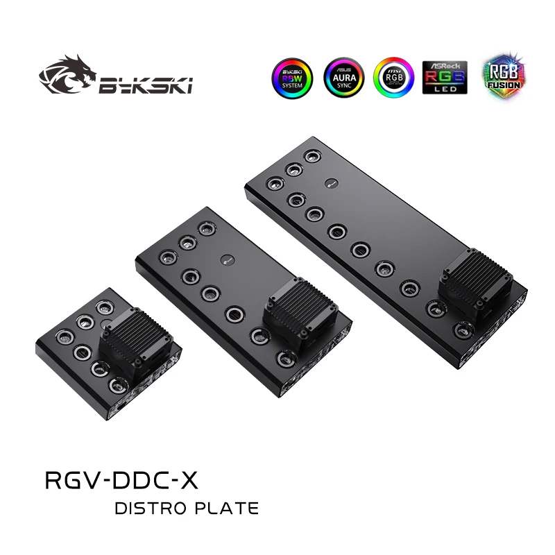 

Bykski Computer Water Cooling Universal Distro Plate Waterway board Reservoir G1/4" Acrylic Water Tank RGV-DDC-X-TK120/240/360