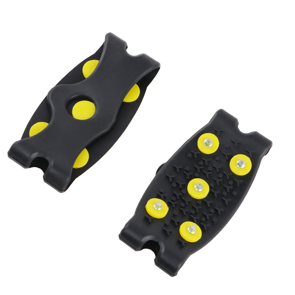 

1 Pair Cleats Traction Cleats 5- Stud Grippers Shoe Snow Grips For Walking Jogging Climbing And Hiking Black