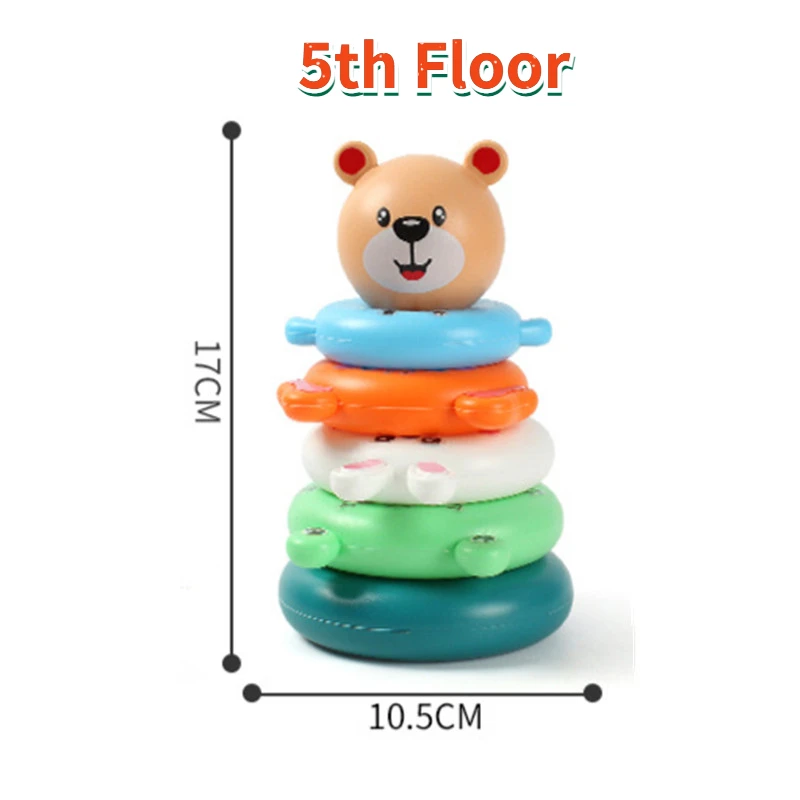 Baby & Toddler Toys discount Children's Stacking Circle Rainbow Circle Stacking Duck Toy Baby Puzzle Early Education Ring with Rich Colors Baby Doll Toys outdoor baby toddler toys	 Baby & Toddler Toys