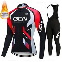 

2022 GCN Winter Cycling Clothing Men Thermal Fleece Cycling Set Long Sleeves Bike Clothing MTB uniform Ropa Ciclismo invierno
