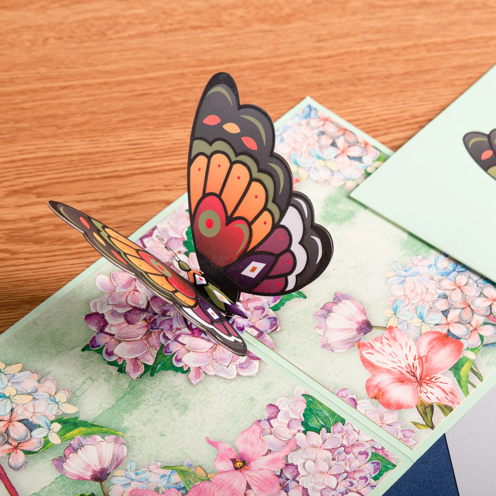 3D-Schmetterlings-Popup-Karte in der Natur – 3D-Grußkarte zum Geburtstag, gut erhalten, Danke, Jahrestag, Muttertag – Detail 4