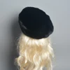 Winter Woman Cap 2025 Polar Hats Full Pelt Mink Fur Hats New Style Octagonal Hat Diamond Solid Luxury Top 100% Real Lady Fur Hat 3