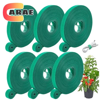 Nastro da giardino Fascetta per cavi in nylon per piante Fiori che coltivano arrampicata Supporto per piante riutilizzabile Chiusura con gancio e anello Accessori da giardino 1
