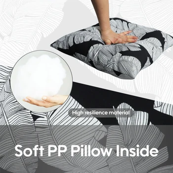 2 Pack Outdoor Throw Pillows, Waterproof & Fade-Resistant Patio Cushions for Garden, Porch, Poolside Furniture - Soft & Comforta 5