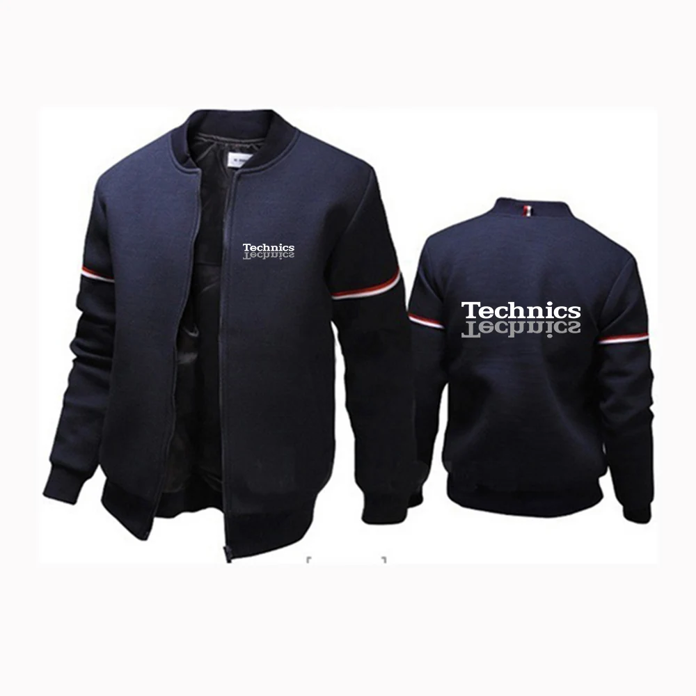 

Dj 1200 Turntable Music House Techno Electronic Print Fashion Technics 2023 New Men's Solid Cotton Slim Fit Flight Jacket Coat