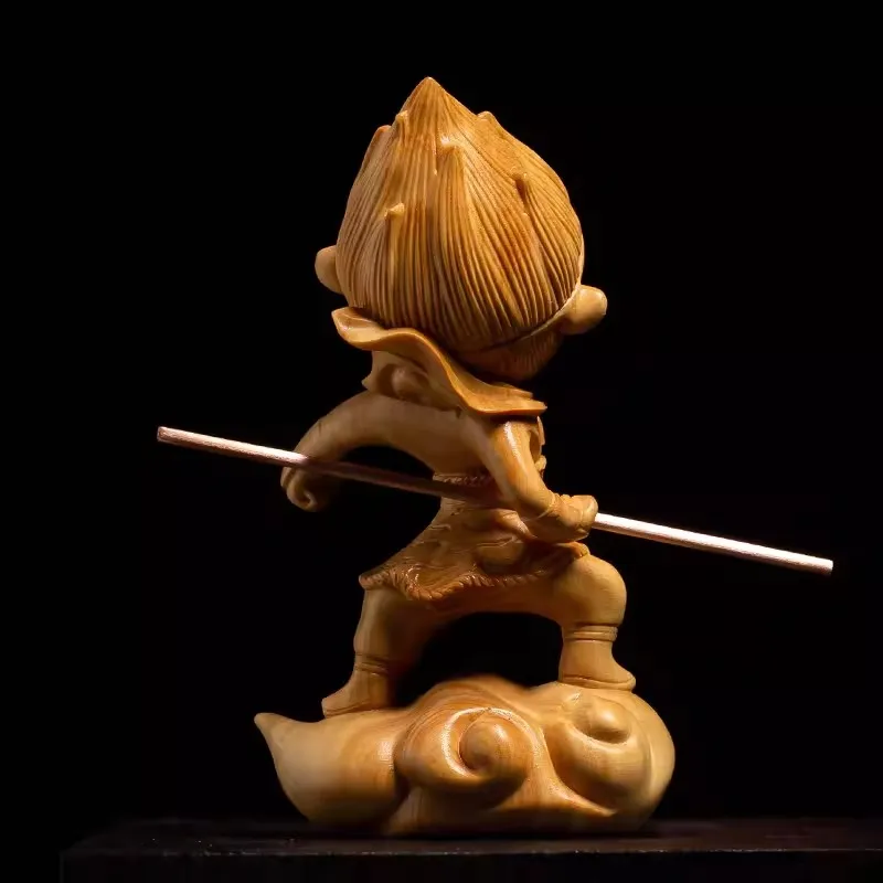 Huangyang wood creative solid wood living room decoration crafts, fighting against Buddha, Qi Tian, Da Sheng,  Sun Wukong