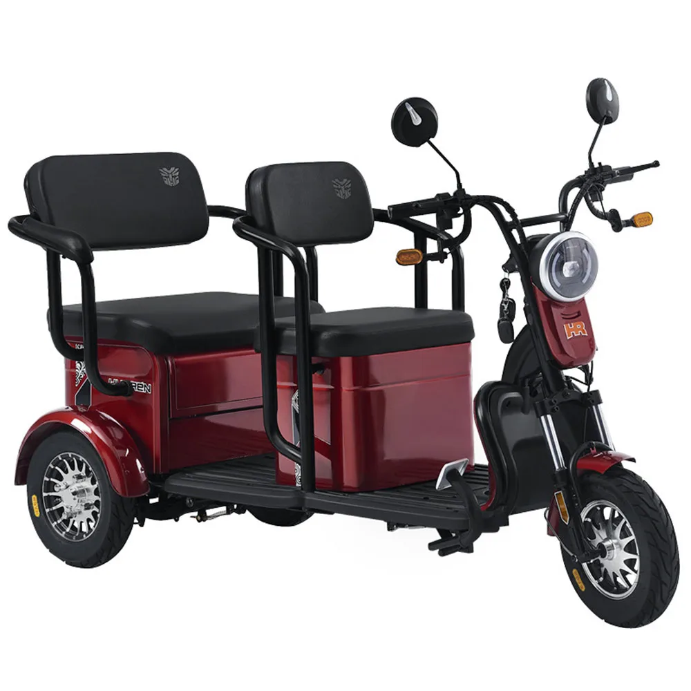 

60 Volts 20/30a Electric Trike Passenger And Cargo Tricycle Old Age Walking Pick Up Kids Multiple Shock Absorption