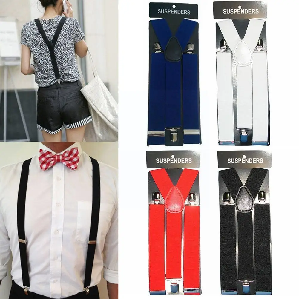 

Adult Suspenders Men Women High Elastic Adjustable Y Back Hombre Trousers Bretelle Tirantes Mujer Suspender Para For Shirt N0S2