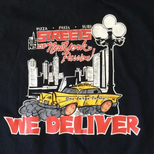 Maglietta Street Of New York 2000S Xl Pizza Pasta Subs Phoenix Arizona Maniche Lunghe O Corte