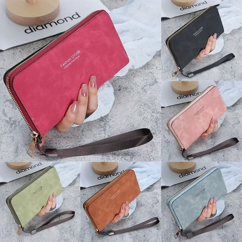 Forever Young Wallet Women Long PU Standard Wallets 2024 New Retro Female Smooth Zipper Purse Lady Wrist Bag Card Pockets 4