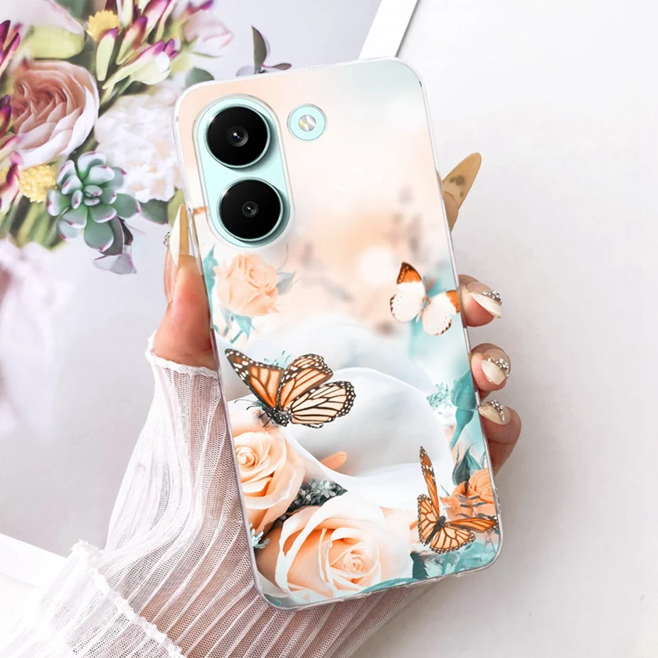 Colorful Flowers Painted Soft Slim Phone Case Cover