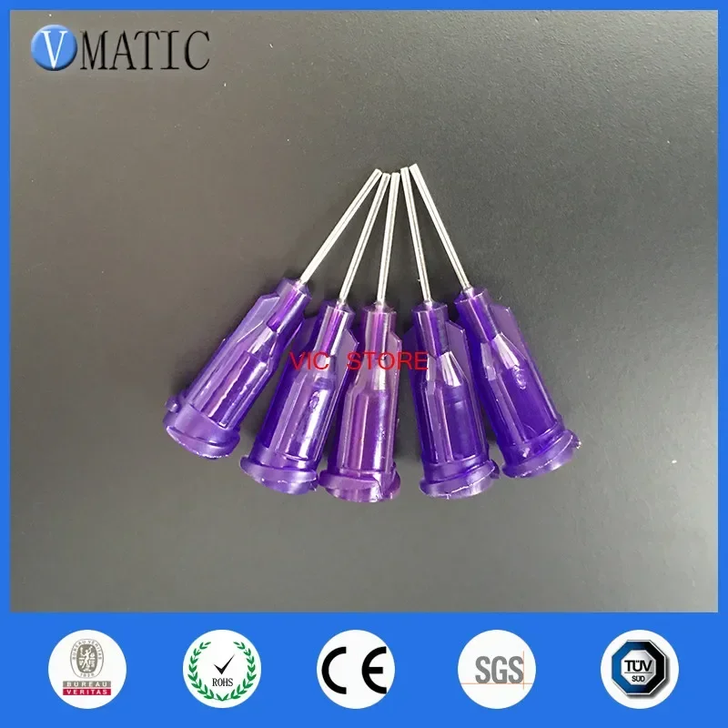 100 Pcs Stainless Steel Dispensing Needles Dispenser Syringe Needle Tips 0.5'' 21G Te Dispensing Tips 1/2 Inch