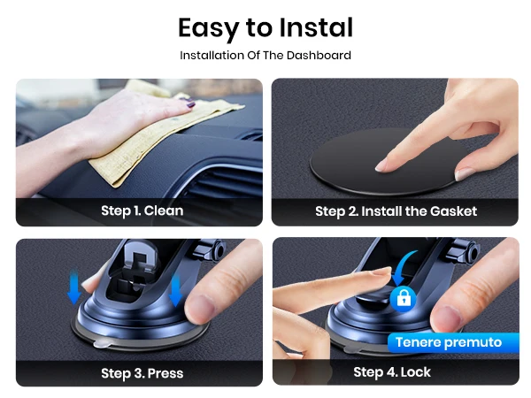 D48X Magnetic Car Phone Holder Mount,Powerful Magnetism Single-Hand Operation Me