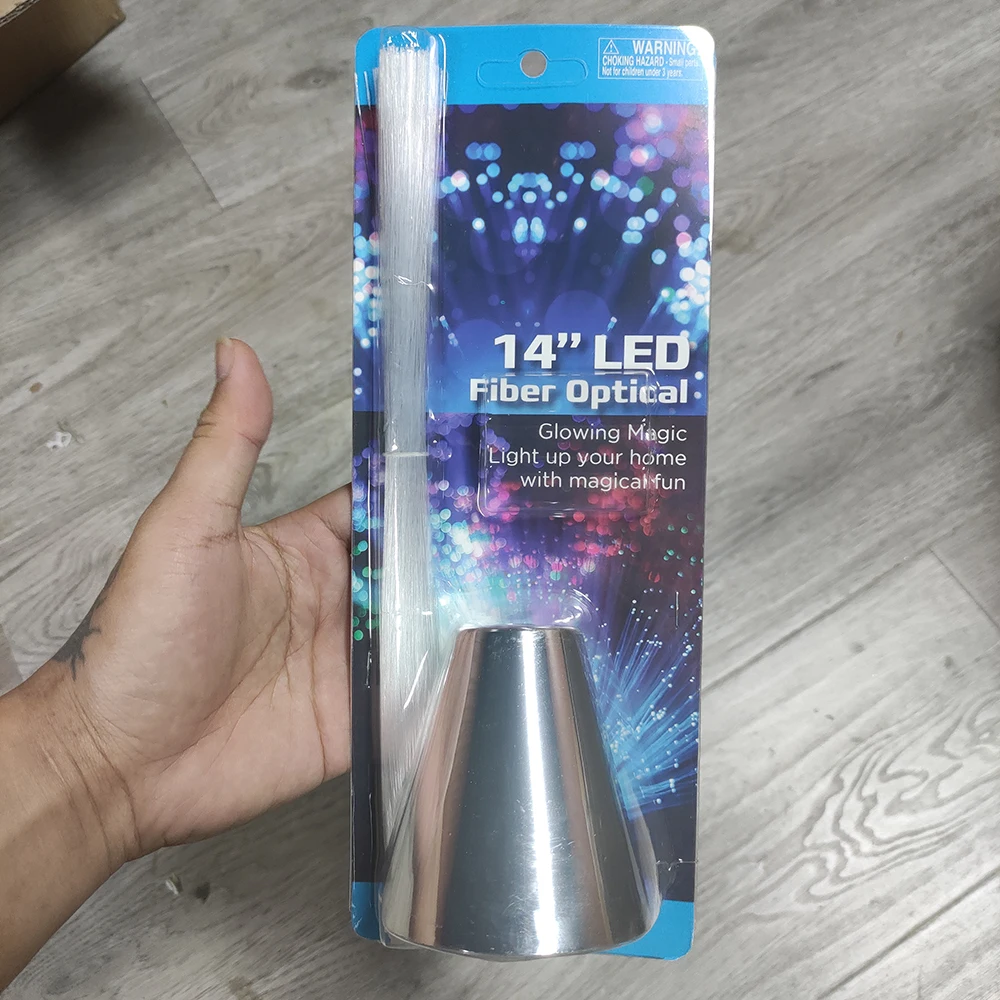 Lampada Fibra Ottica LED Con Base Cristallo - Luci Che Cambiano Colore Per Atmosfera - Foto 4