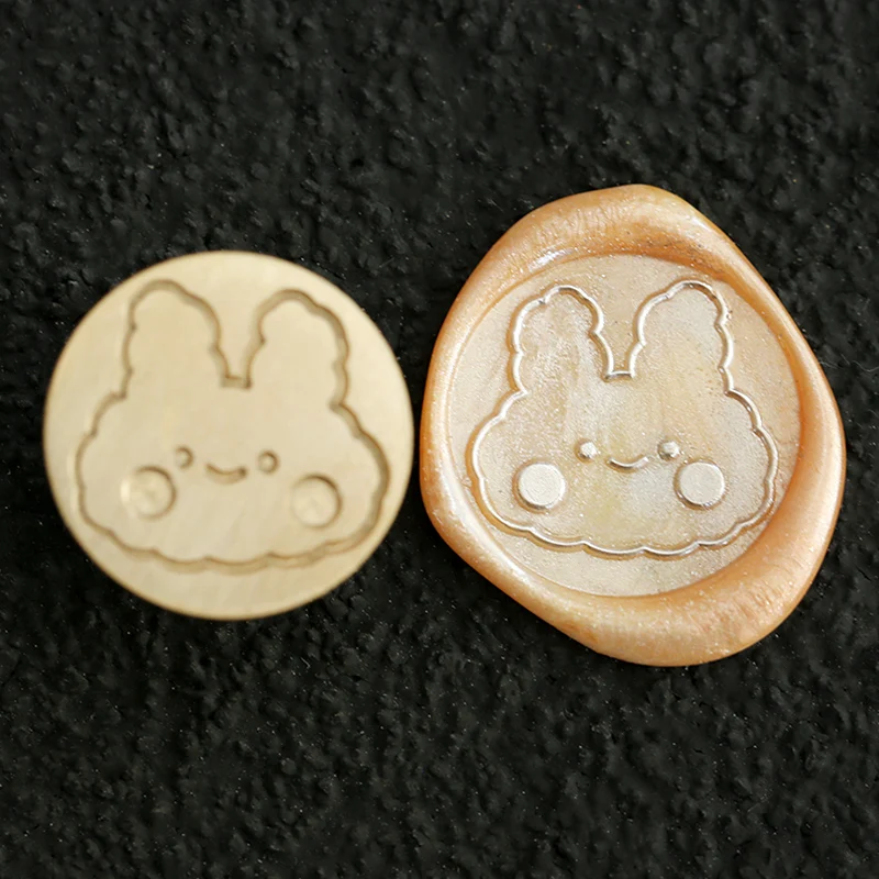 Wax Seal Stamp Cute Rabbit Waxing Seal Toy Envelope Scrapbook Fire Paint DIY Embossed Copper Head Metal Brass Head