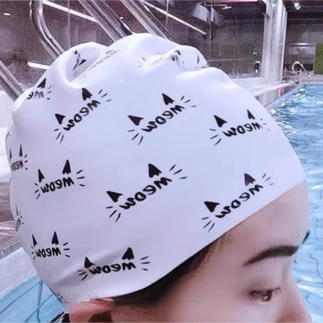 COPOZZ-gorro de natación de silicona para pelo largo para mujer, gorro de  piscina impermeable, protección para los oídos, gorro de baño profesional  para deportes acuáticos - AliExpress