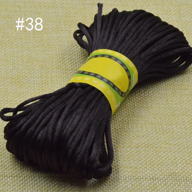 2MM Rattail Satin Cord Shamballa Macrame Beading Nylon Kumihimo String DIY Knit