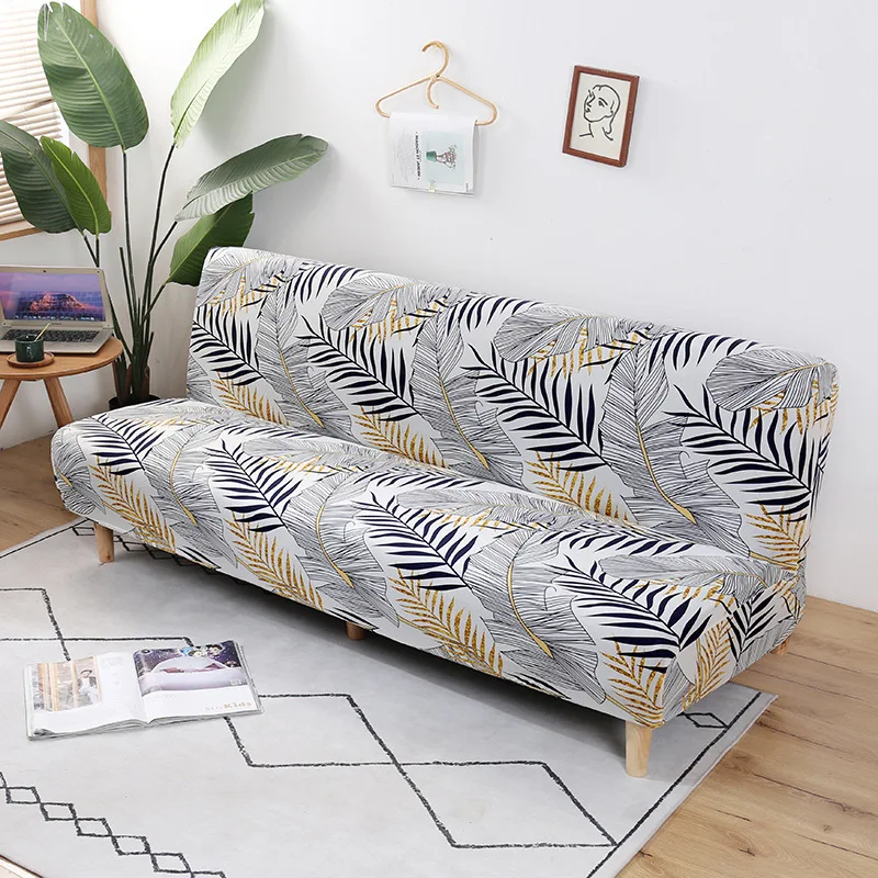 thumbnail image 1 of Funda elástica para sofá cama con diseño floral, sin reposabrazos, con todo incluido, antiarañazos, para sofá de 3 plazas, para sala de estar, 1 of 5