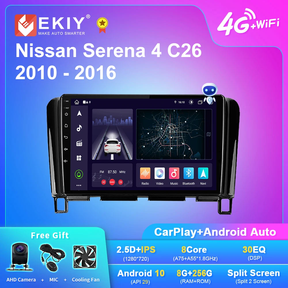 

EKIY X7 Android 10 Car Radio For Nissan Serena 4 C26 2010-2016 Multimedia Video Player Carplay Auto Navigation Stereo No 2Din HU