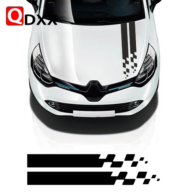 Car Stripes Hood Sticker Racing Bonnet Sport Decal For Renault Megane Clio  Rs Captur Sandero Espace Twingo Scenic Laguna Trafic - Car Stickers -  AliExpress