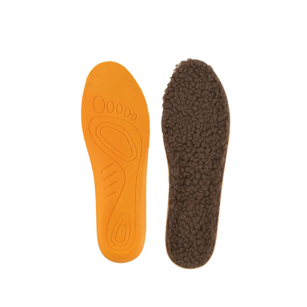 

Wool Shoe Inserts Cold Weather Pair Thick Warm Imitation Lambs Wool Insoles Shock-Absorbing Shoe Cushions Massaging Shoe Pads