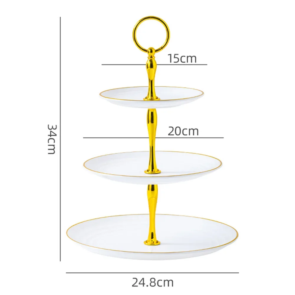 

3 Layers Cake Display Stand Fruit Dessert Stand Rack Tray For Birthday Wedding Party Cake Plate Stand Rack Kitchen Accessorie