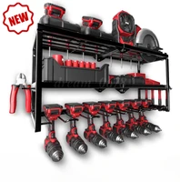 Heavy Duty Power Tool Organizer Drill 26" 3-Layer Holder Wall Mount Storage Rack 1