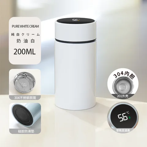 Smart Mini Pocket Thermos Cup Intelligent Temperature Display Water Bottle Stainless Steel Vacuum Flasks Thermoses  Water Tee