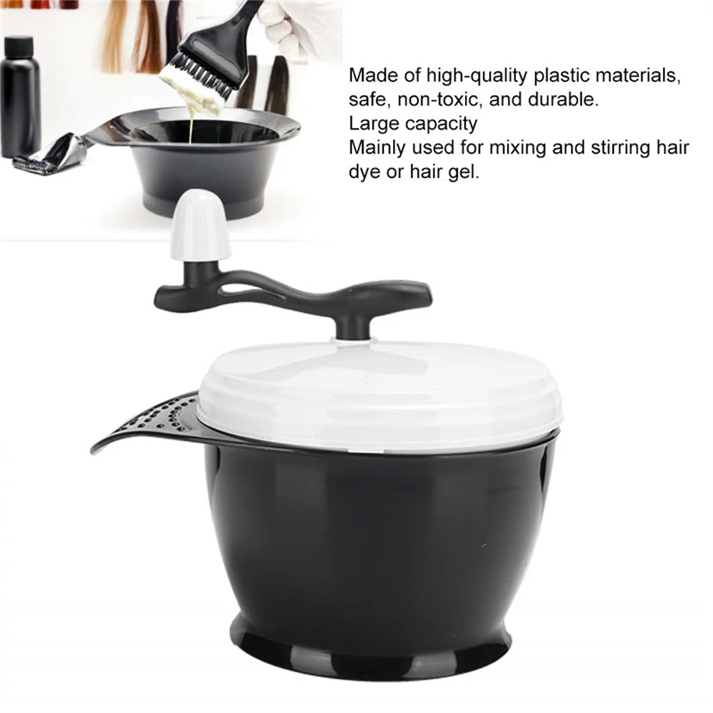 Description Picture 2 of itemHand Hair Dye Mixer Plastic Dyeing Bowl Professional Mixer For Hairdresser Barber Shop Household Hairdressing Styling Tools