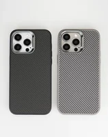 Luxury Carbon Fiber Texture Simple Phone Case For IPhone 12 13 14 15 16 Pro Max Soft Rubber Frame Cover For IPhone 16 15 ProMax 2