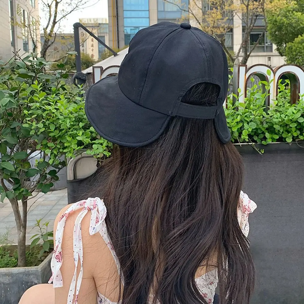 봄 여름 접이식 조절 가능한 어부 모자, 부드러운 비치 캡, 포니테일 버킷 햇, 선바이저 모자, 파나마 캡
