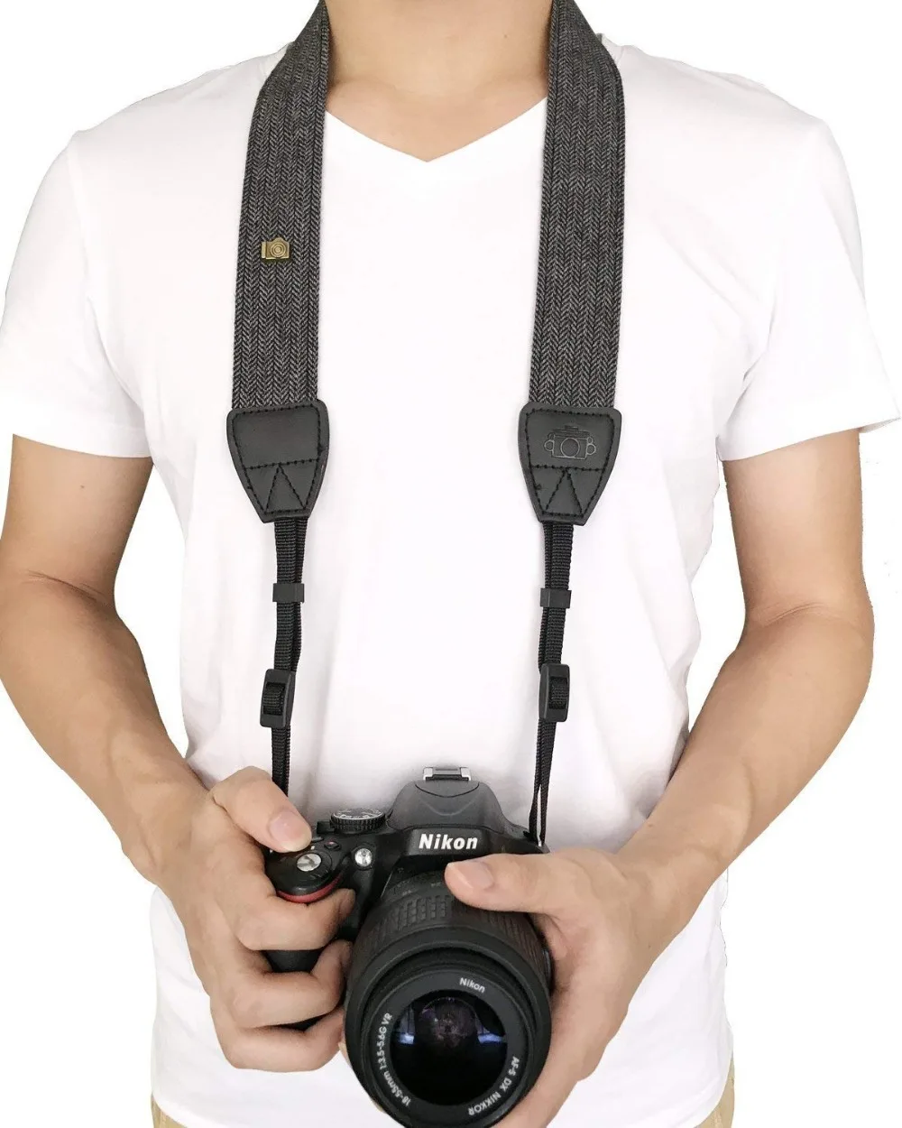 DSLR Digitalkamera Schultergurt Tragbare Baumwolle Langlebiges Gürtelzubehör für Nikon Canon Sony Kameraobjektiv – Detail 13